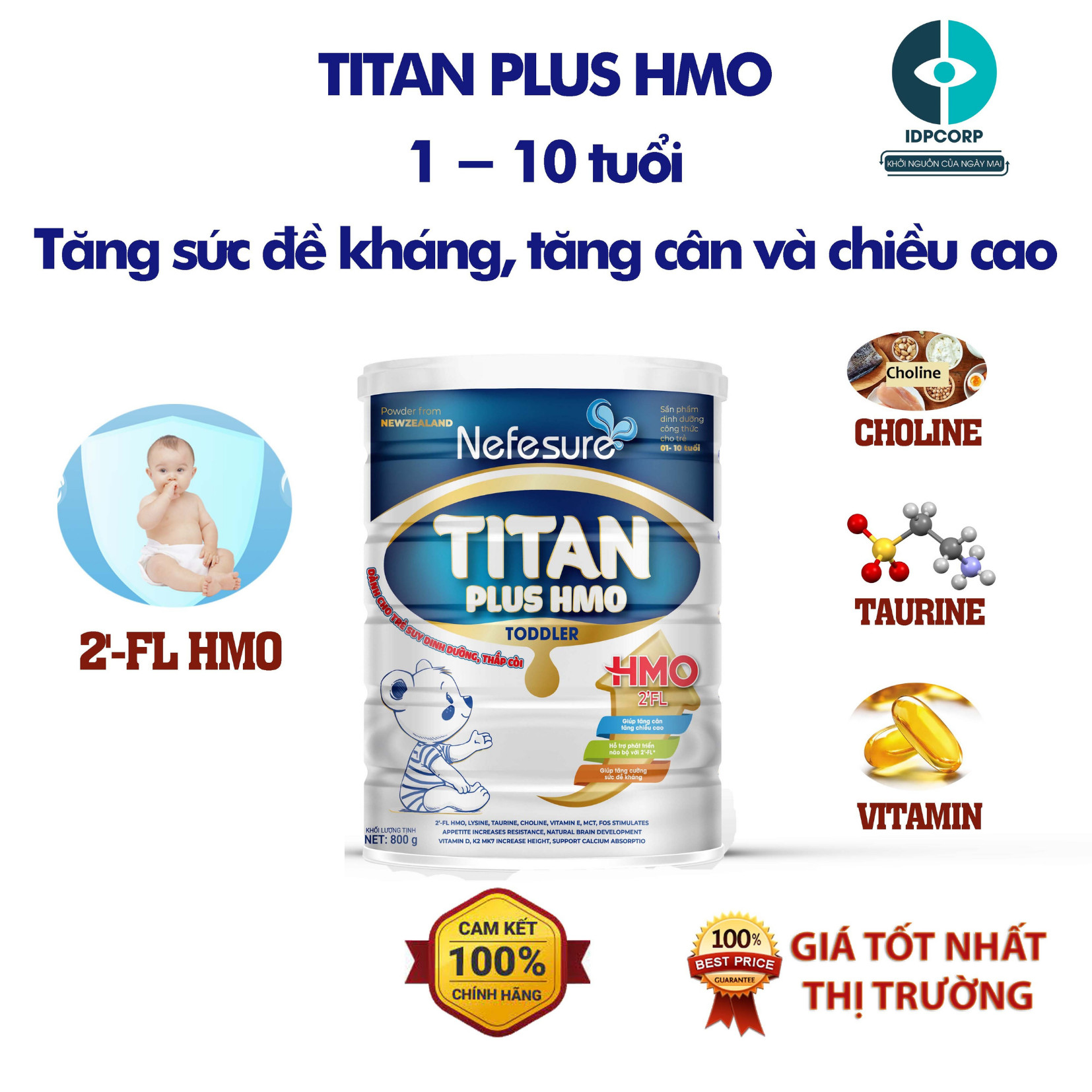 [HCM] Sữa bột Nefesure TITAN Plus HMO 800g. (Cho trẻ từ 1 đến 10 tuổi). Date 2023. Giúp tăng cân tăng chiều cao hỗ trợ phát triển não bộ tăng cường đề kháng. Hàng chính hãng. Shop SuBo