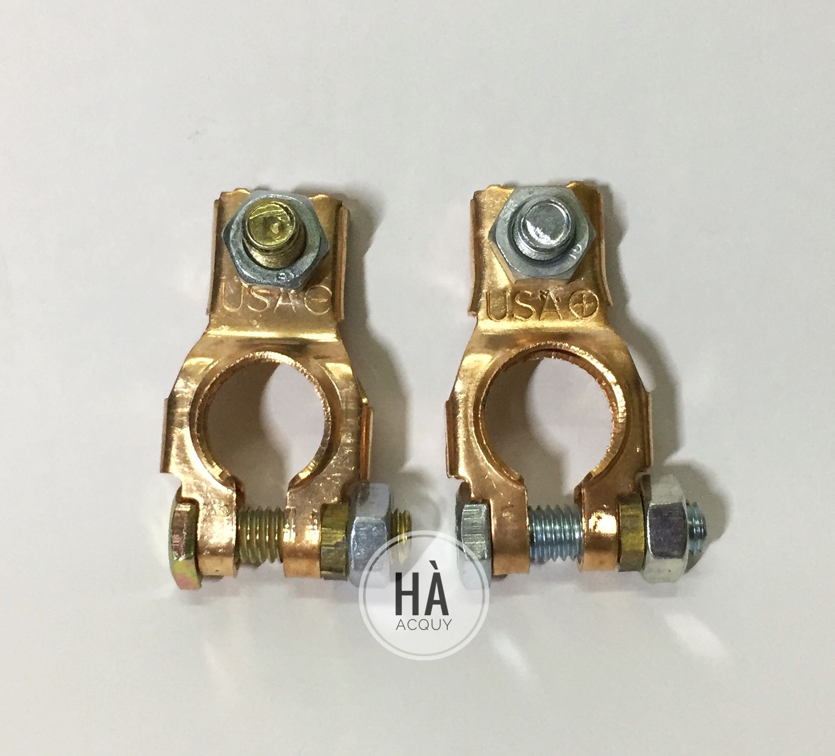 Đầu Bọp Cọc Bình Ắc Quy bằng Đồng Thau Đỏ Lớn - Phi 18 (D18 mm)- 1 cặp