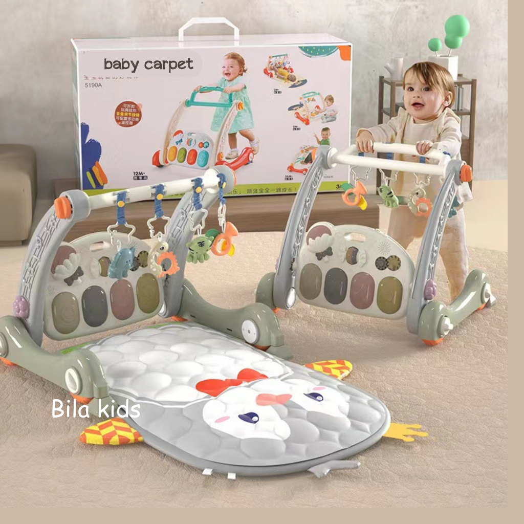  Thảm Nhạc Cho Bé Sơ Sinh Kiêm Xe Tập Đi Có Nhạc Đàn Piano 3In1 Đồ Chơi Cho Bé Sơ Sinh 06 Tháng 1 Tuổi Nằm Chơi 