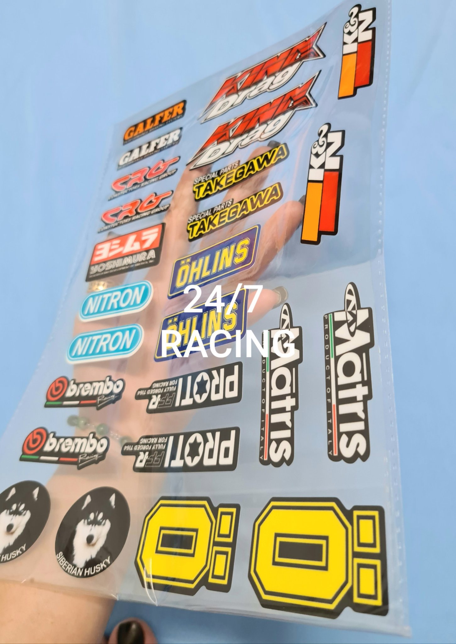 Bộ tem Decal dán xe máy, xe đạp, điện thoại.....