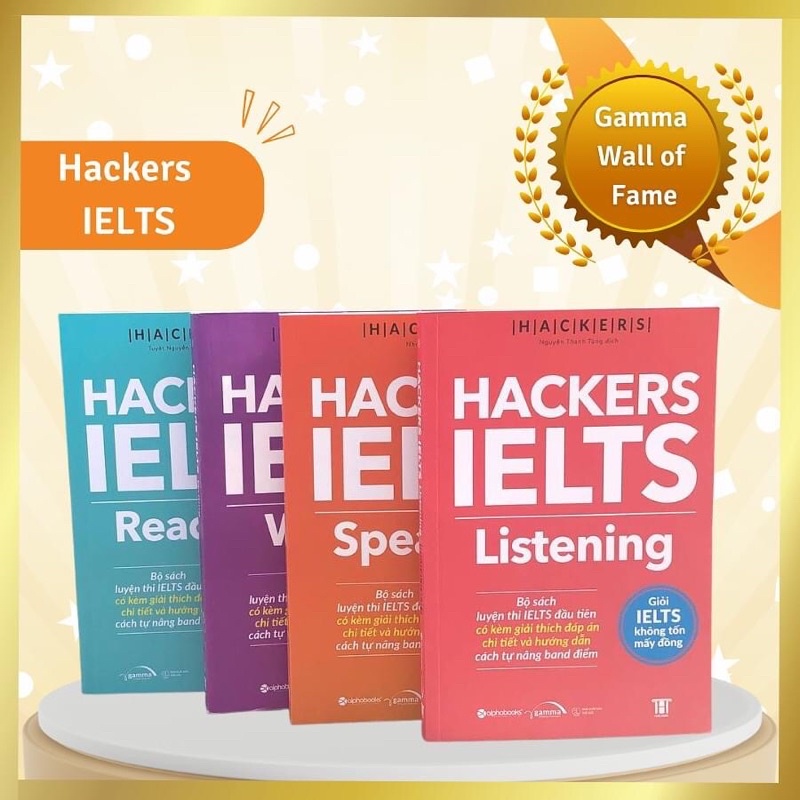 Sách - combo trọn bộ 4 cuốn hackers ielts
