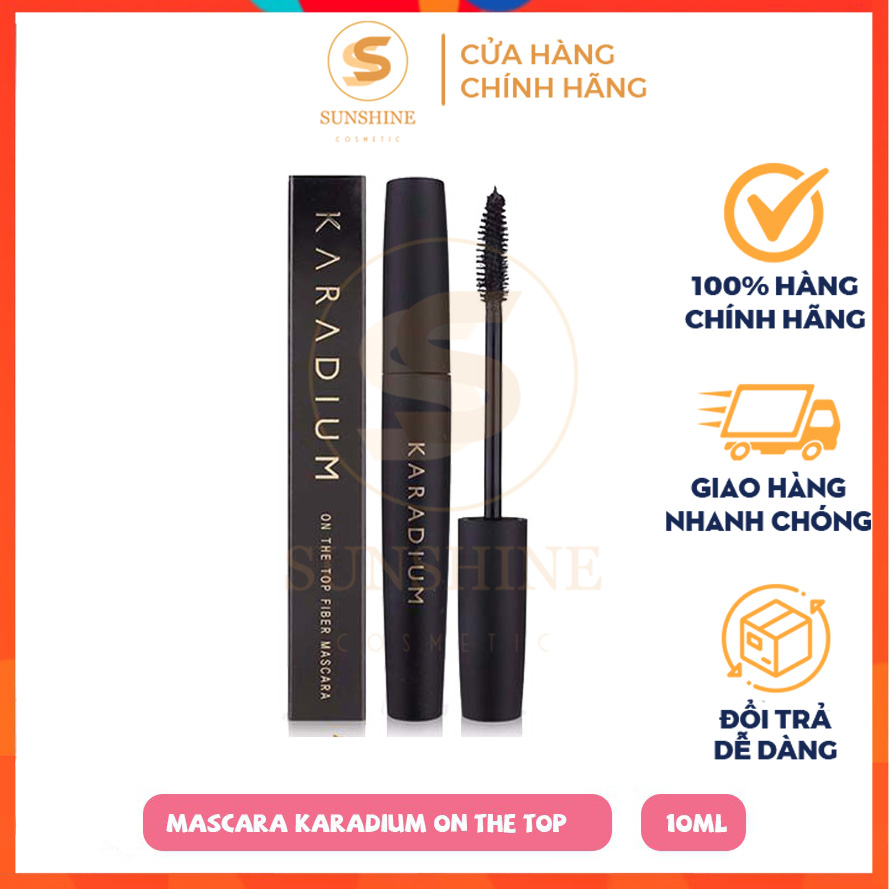 Chuốt mi mascara karadium ⚡⚡ on the top fiber mascara siêu cong, làm dày mi tự nhiên 10ml