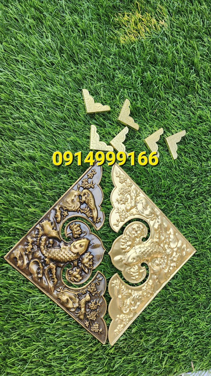 Góc đồng trang trí cửa góc trang trí cửa thủy lực góc cá chép dán cửa hình