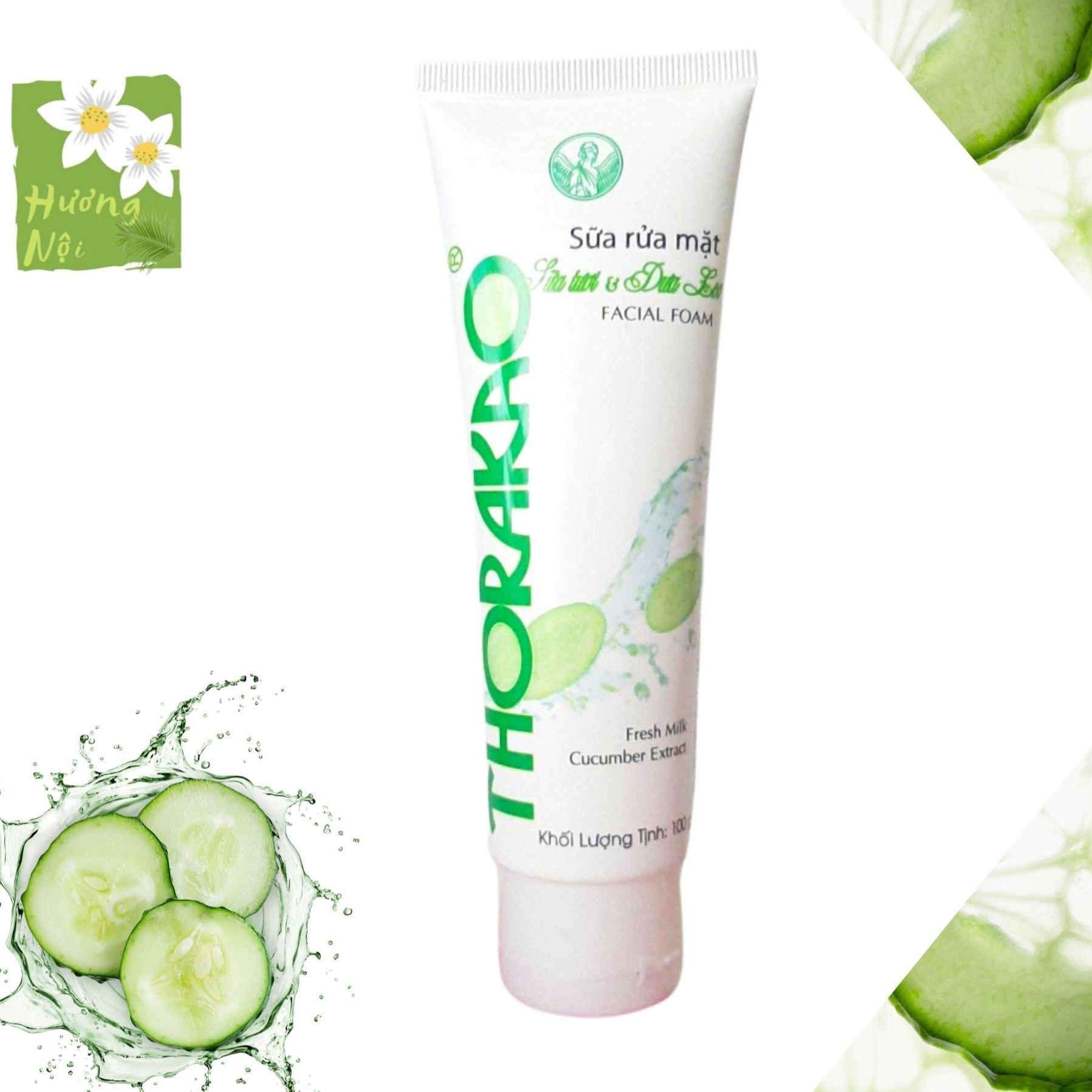 [HCM]Sữa rửa mặt sữa tươi và dưa leo Thorakao 100g