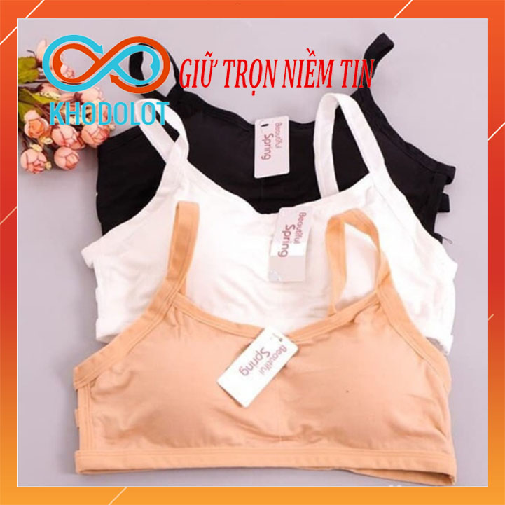 Áo lót 3 dây học sinh cấp 1 cấp 2 , Bra nữ trẻ em mút đệm mỏng DOLOTDAY