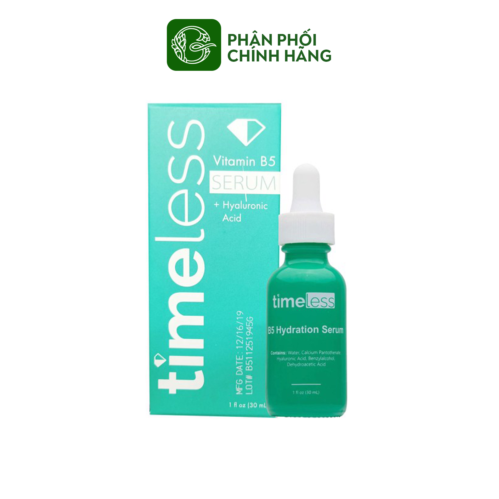 Tinh chất Timeless Pure Natural Vitamin B5 + Hyaluronic Acid Serum 30ml
