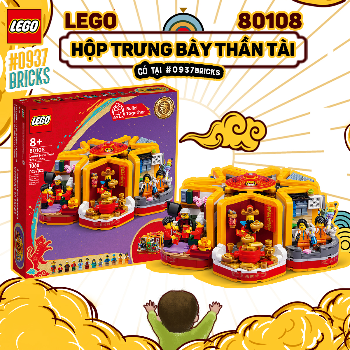 Lego 80108 - tết nguyên đán năm con hổ 2022 lego lunar new year traditions