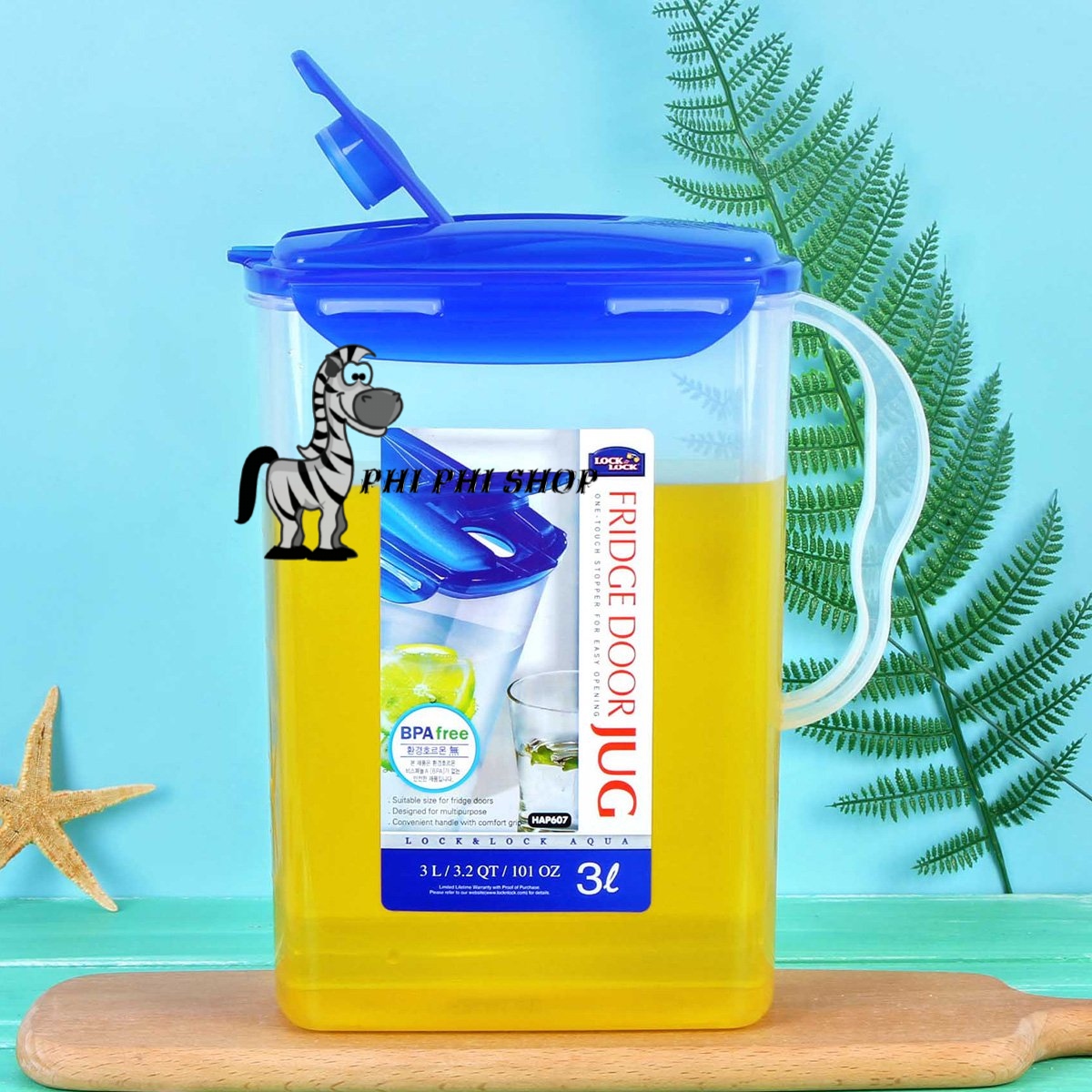 [HCM] Bình Nước nhựa Lock&Lock dung tích 1.5L HPL733 , 2L HPL735  , 3L HAP607 dạng rót có tay cầm , dễ cầm nắm , nắp đóng mở , khóa 4 chiều