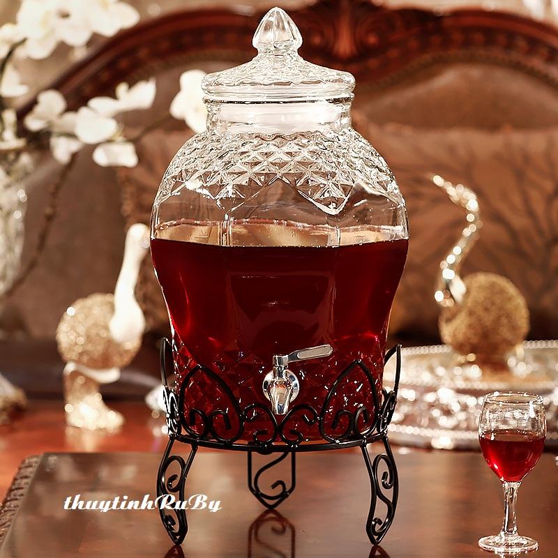 Bình ngâm ruou 3 lít , bình thủy tinh ngâm ruou, hũ ngâm ruou, bình ngâm trái cây, binh sam, hu lo ngam nhan sam