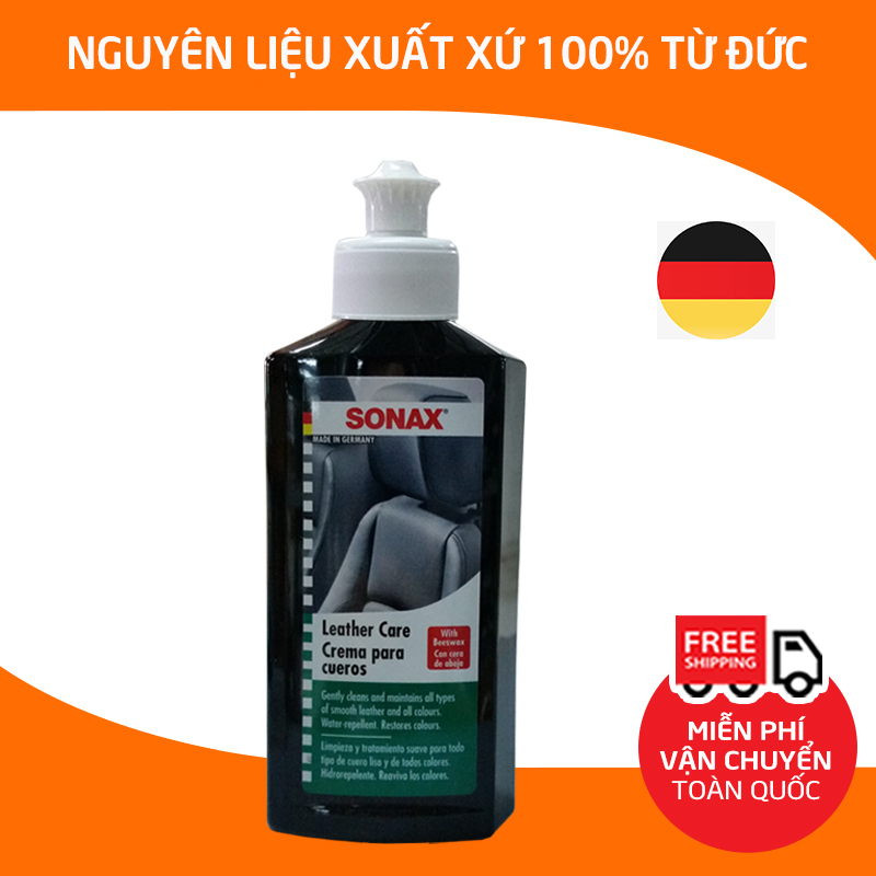 Sonax leather care lotion 250mlDung dịch xịt bảo dưỡng da ghế xe hơi sáp