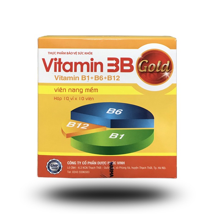 Vitamin 3B Gold bổ thần kinh, bổ khớp giúp giảm tê bì chân tay lưu thông máu tốt