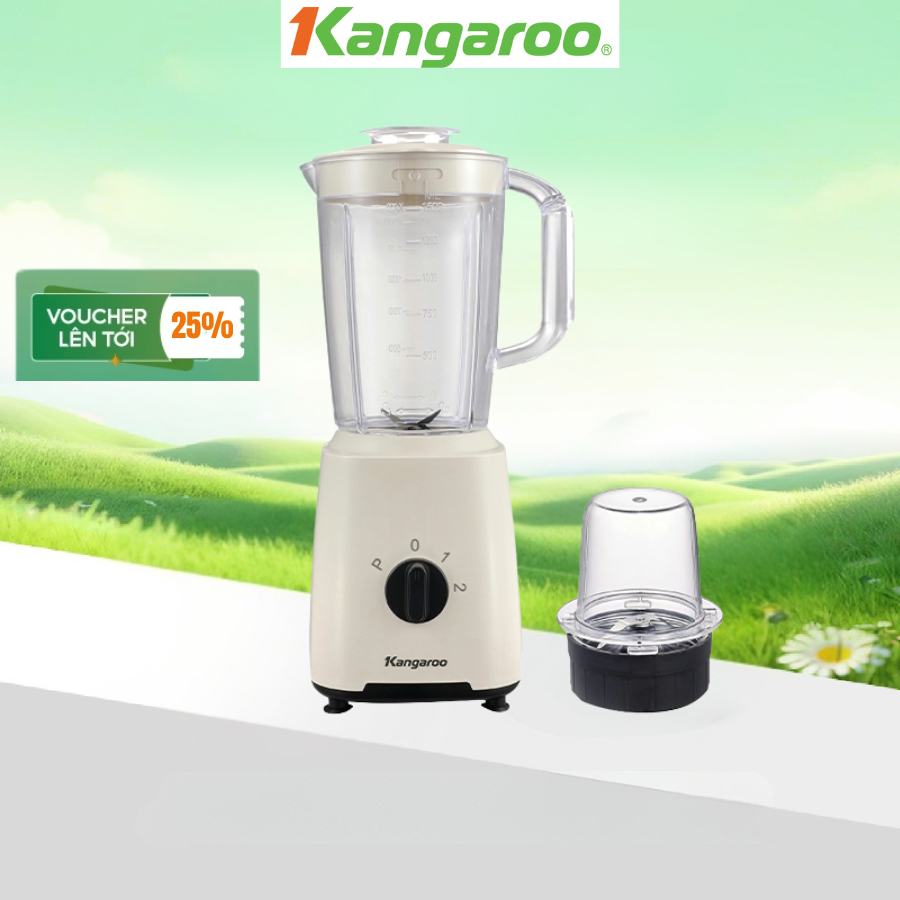 Máy xay sinh tố đa năng 2 cối Kangaroo KGBL2G1E - Công suất 500W - BH 1 năm