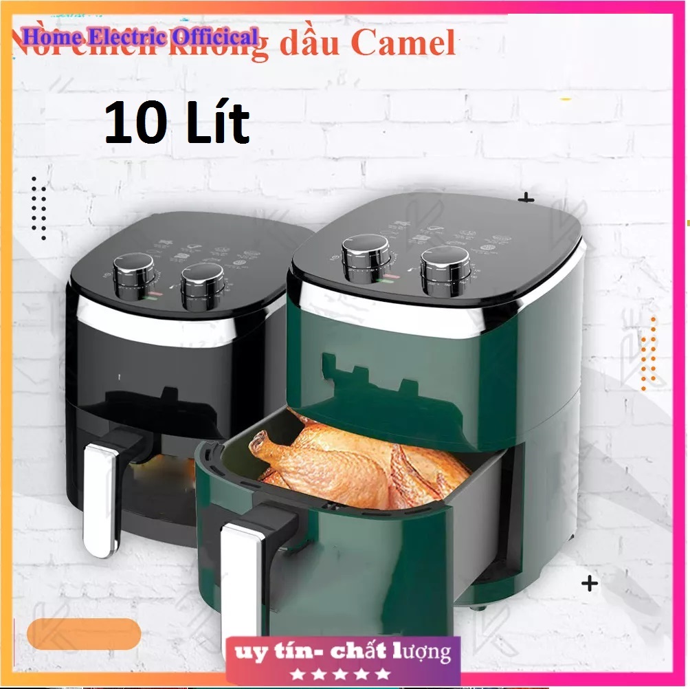 Nồi chiên không dầu camel 10 lít vuông chính hãng