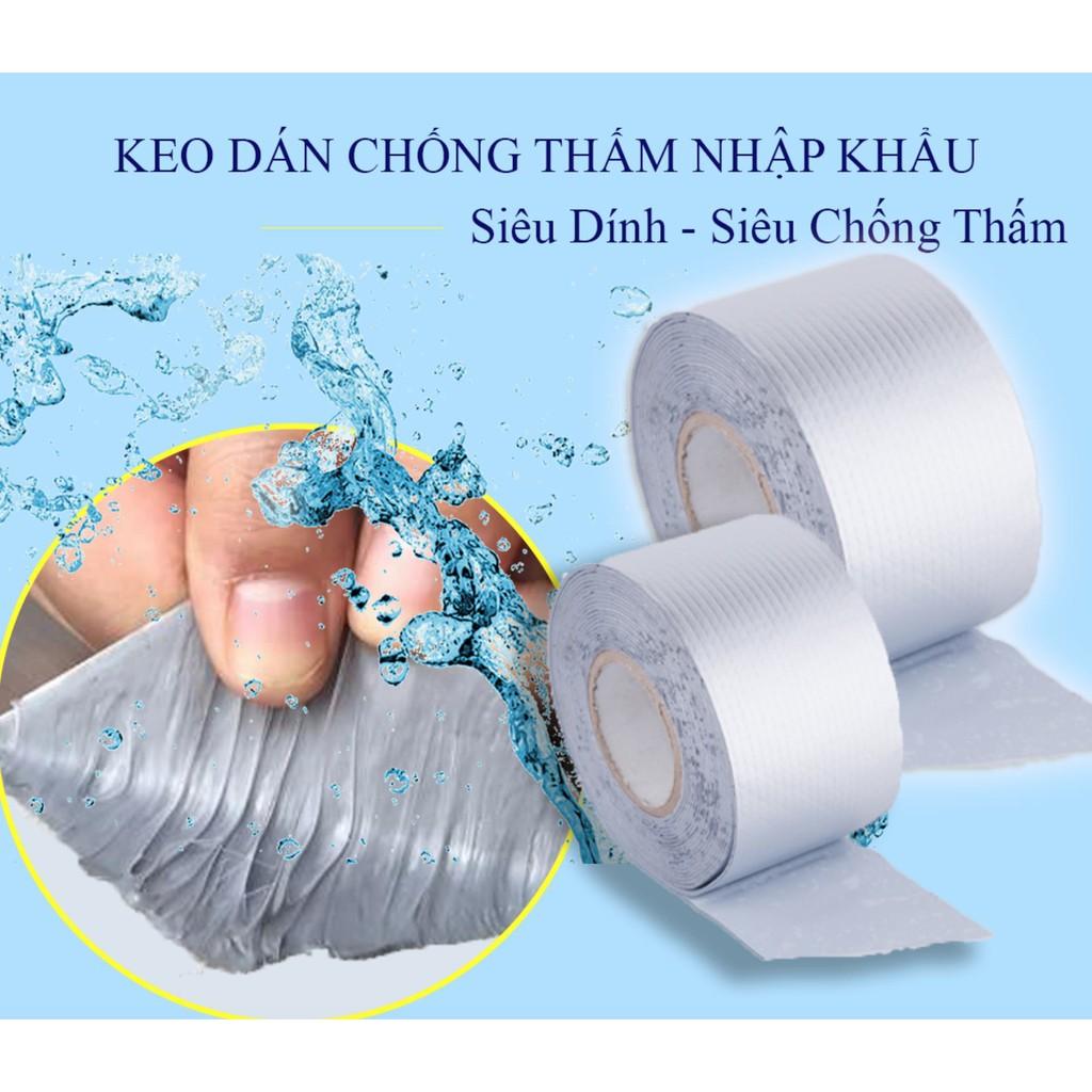 [COMBO 2 CUỘN KEO DÀI 5M] BĂNG KEO SIÊU DÍNH ĐA NĂNG - DÁN CHẮC TRÊN MỌI BỀ MẶT, CHỐNG DỘT CHỐNG THẤM NHÀ CỬA, DÁN ĐƯỢC CẢ DƯỚI NƯỚC