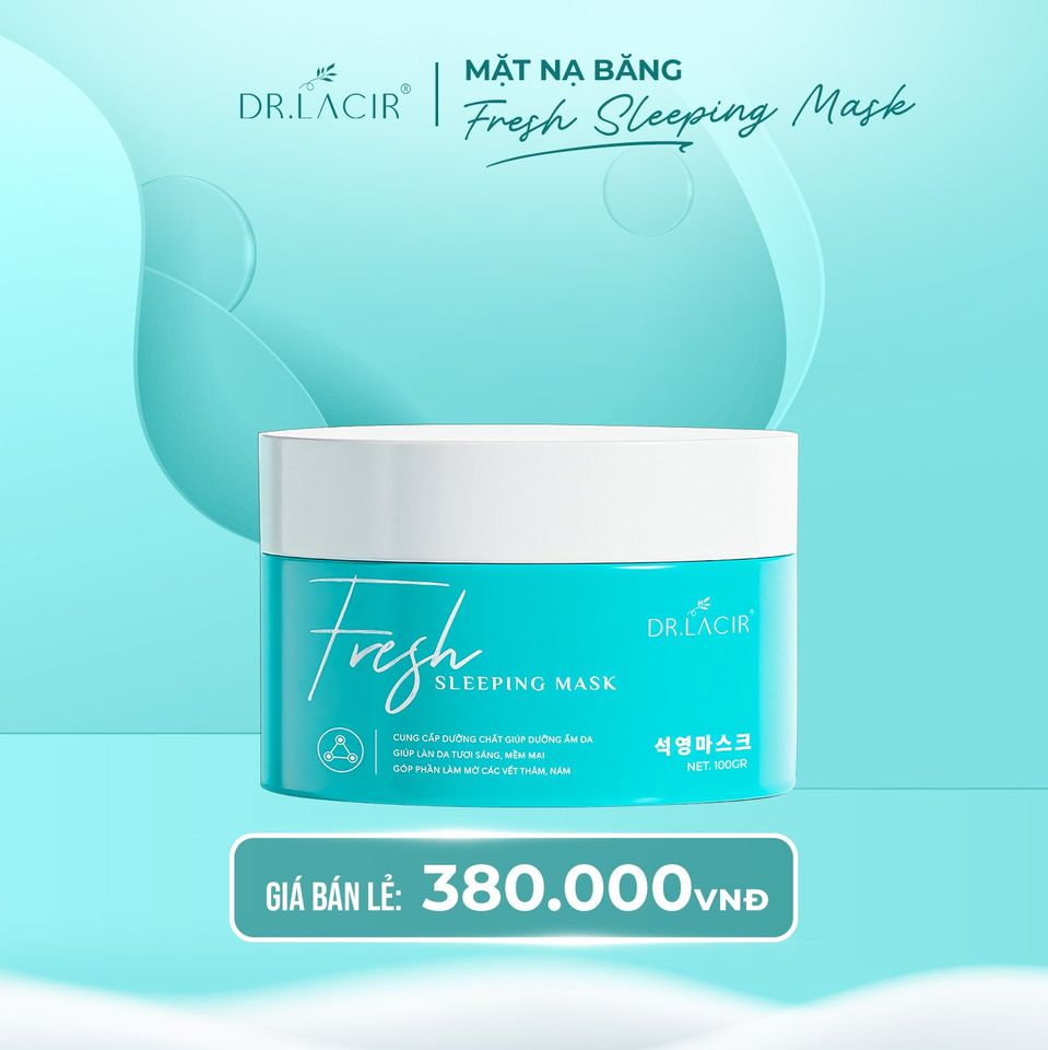 Mặt nạ ngủ thạch anh tươi dr lacir 100ml - mặt nạ băng fresh sleeping mask
