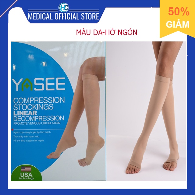 Vớ y khoa (vớ gối) Yasee, tất chống suy giãn tĩnh mạch