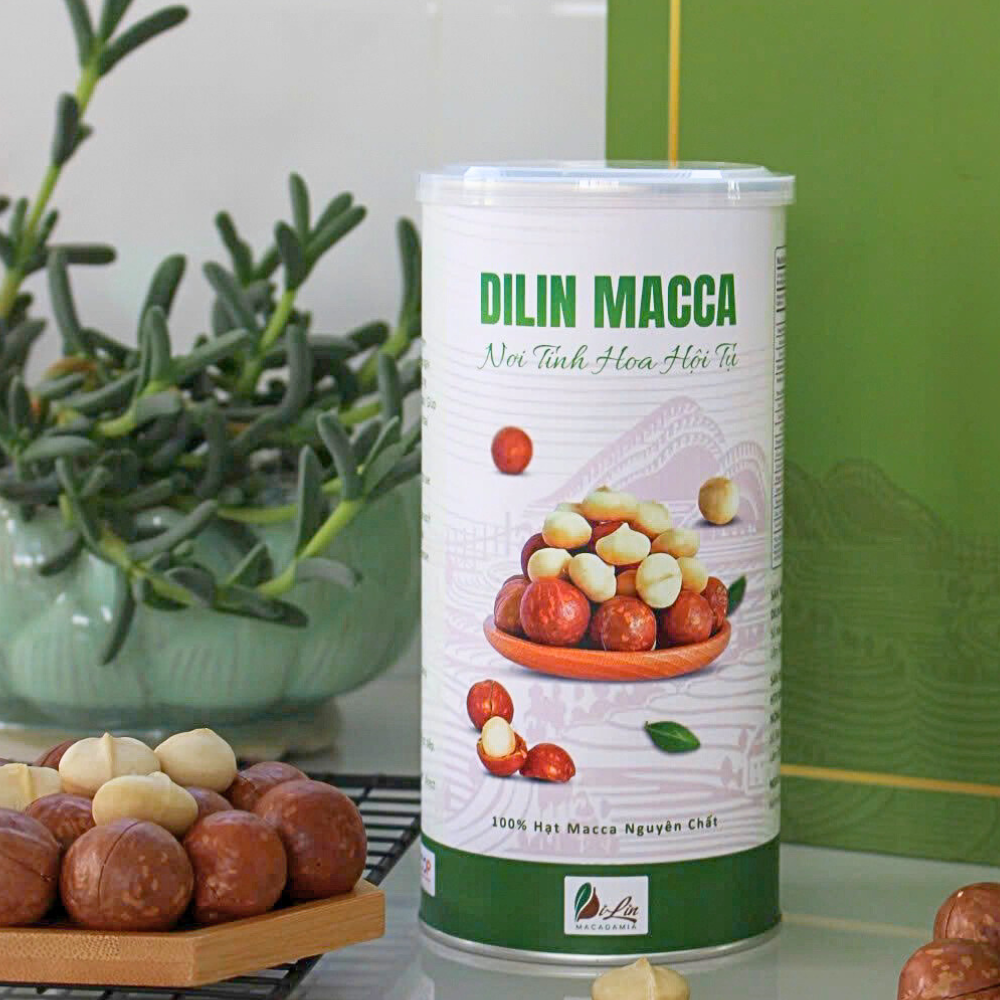 DiLin Macadamia - Hạt Macca Cao Cấp (Lon 500g)