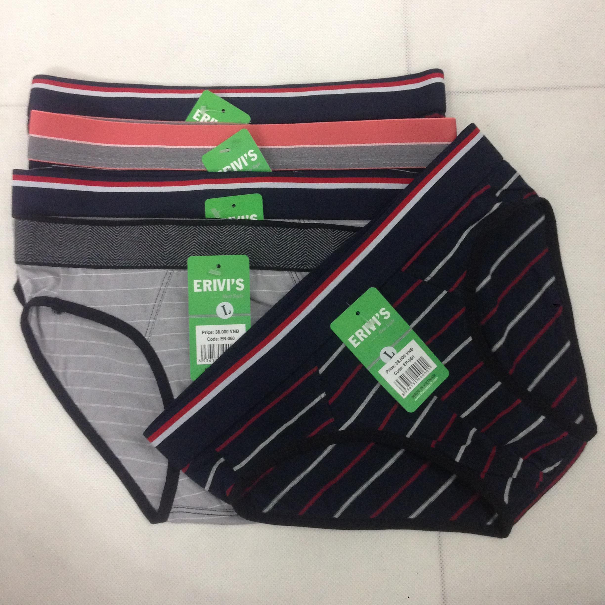 Bộ 5 quần lót(Sịp) tam giác nam kiểu sọc vải cotton co giản 2 chiều bền đẹp thoáng mát