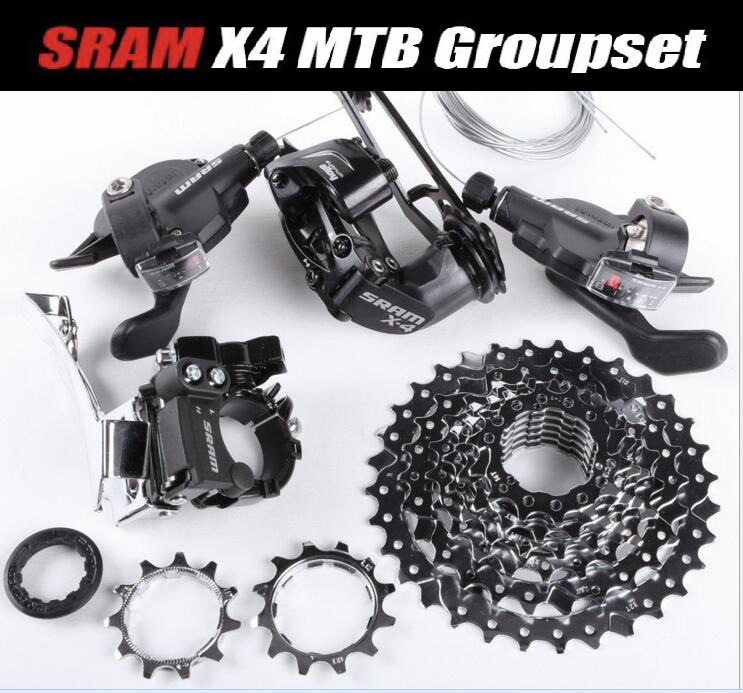 Mini Group Sram X4 3x 8s 24 Tốc Độ Củ Đề Tay Bấm Xả Gạt Đĩa Líp Dành Cho Xe Đạp MTB (No box)