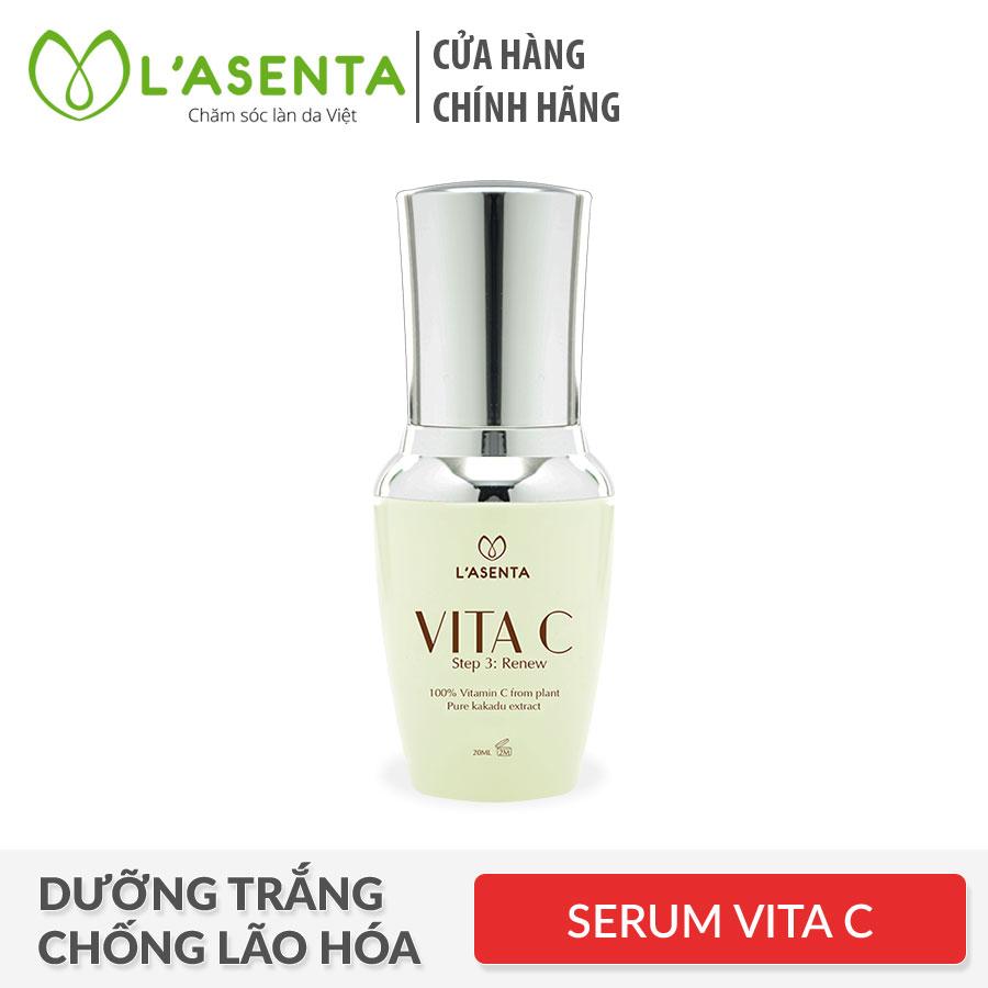 Serum vitamin c cấp nước, dưỡng trắng, ngừa lão hóa l’asenta vita c