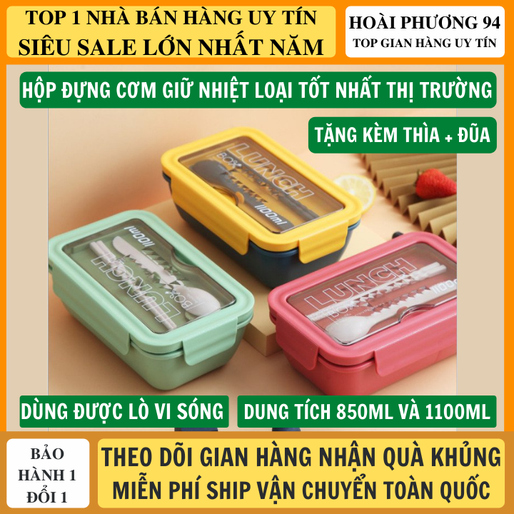 Hộp cơm giữ nhiệt loại xịn nhựa an toàn với sức khỏe dùng được lò vi sóng, Hộp đựng cơm giữ nhiệt hộp cơm văn phòng hộp cơm giữ nhiệt , hop dung com