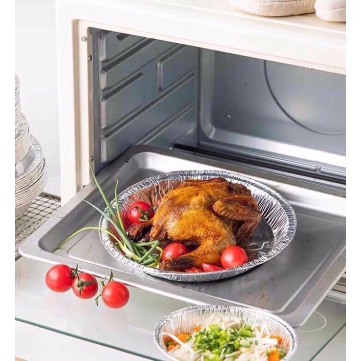 10 khay giấy bạc lót nồi chiên không dầu 18cm