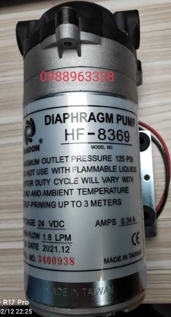 Bơm Headon 24v- 8369 - made in taiwan hàng chuẩn sịn dành cho máy RO