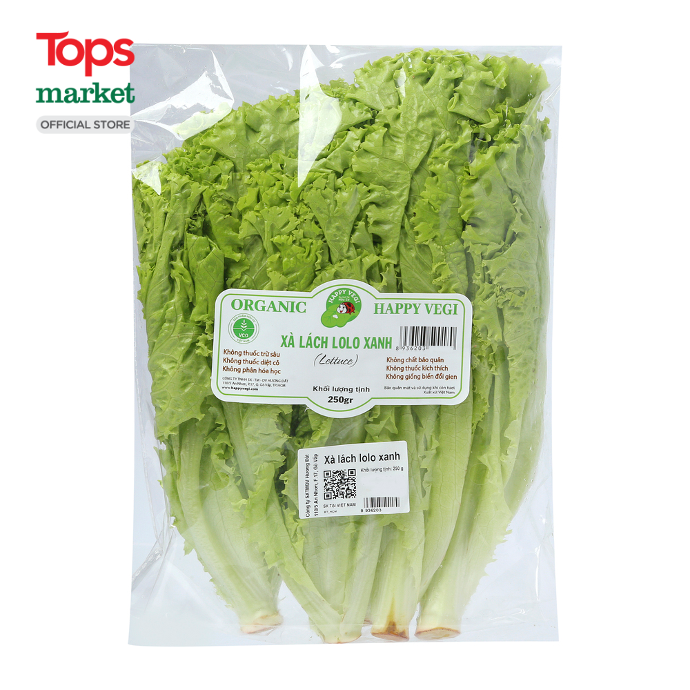 Xà Lách LoLo Xanh Hữu Cơ 250G - Siêu Thị Tops Market