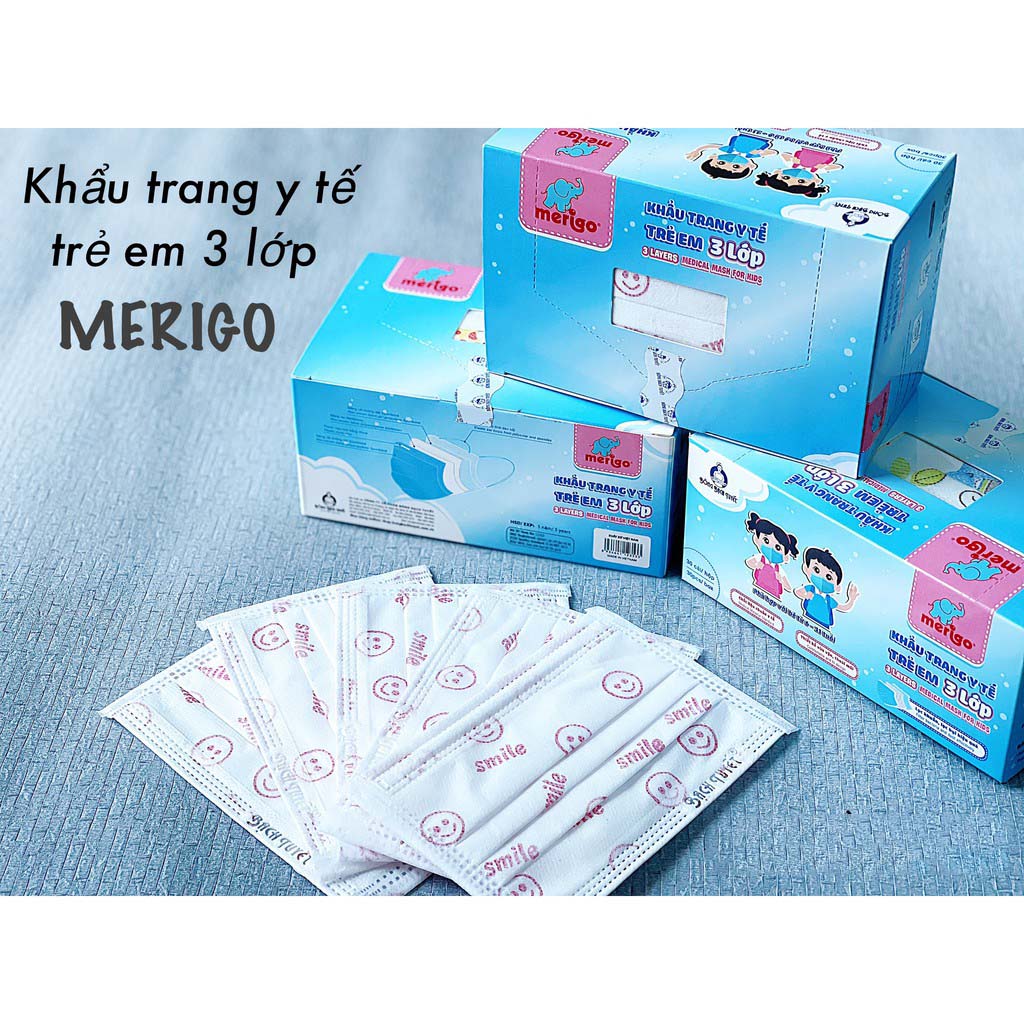 [Mẫu Mới 2023] Hộp 30 Chiếc Khẩu Trang Y Tế Trẻ Em Kháng Khuẩn Bông Bạch Tuyết