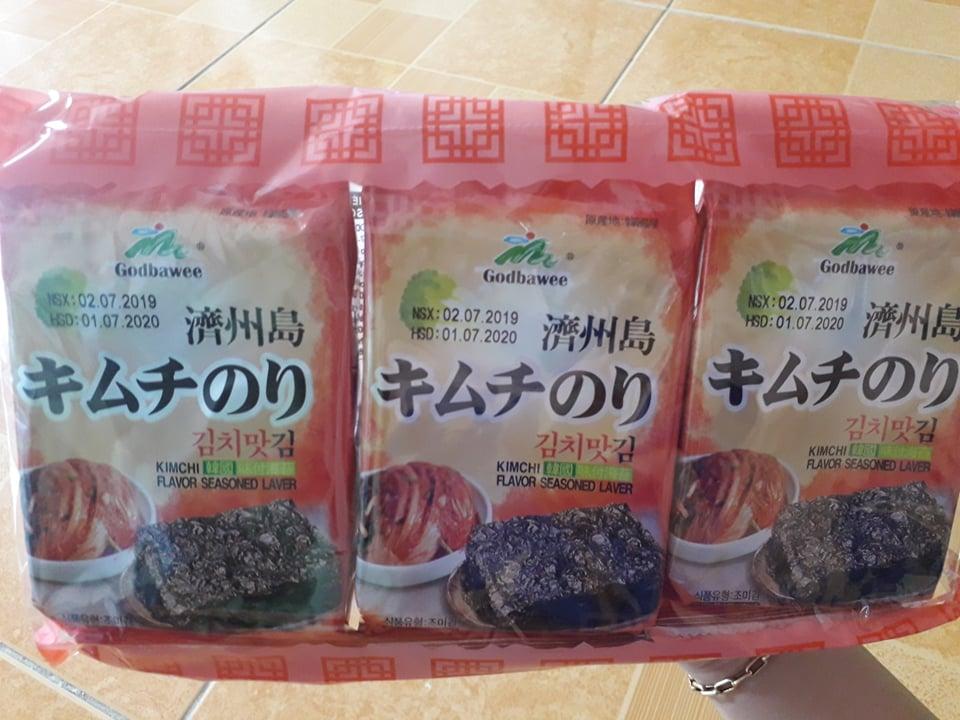 Lốc 6gói rong biển Hàn Quốc vị kim chi