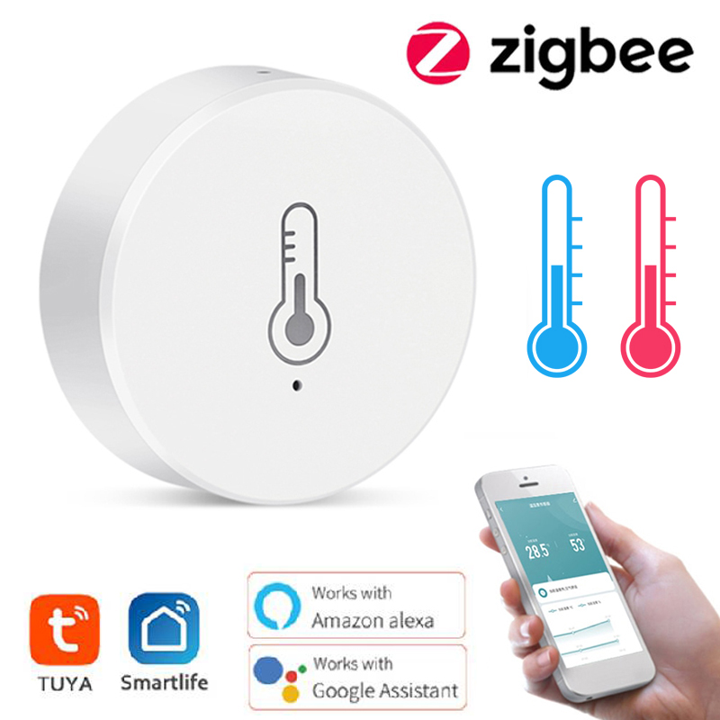 Tuya ZigBee không dây nhiệt-ẩm kế cảm biến không dây từ xa thông minh độ ẩm Màn hình Wifi Cảm biến nhiệt độ cho nhà để xe