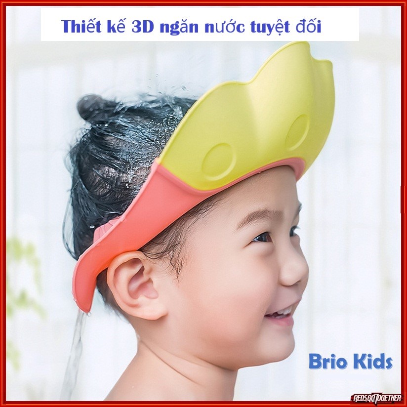 Mũ gội đầu cho em bé bằng silicon chắn nước tuyệt đối khi tắm gội