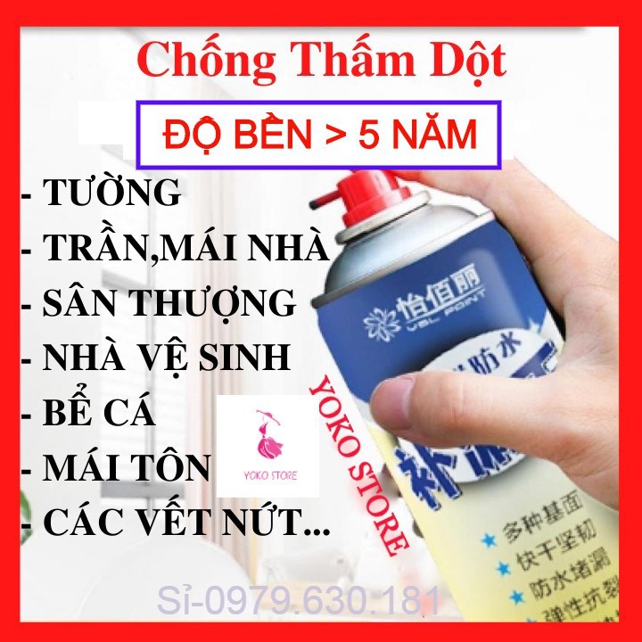 Chai dung dịch xịt chống dột - chống thấm nước - Bình xịt chống thấm, dột t88