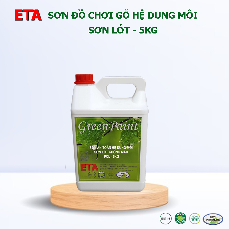 Sơn lót đồ chơi gỗ hệ dung môi - Sơn an toàn ETA hệ dung môi - 5kg