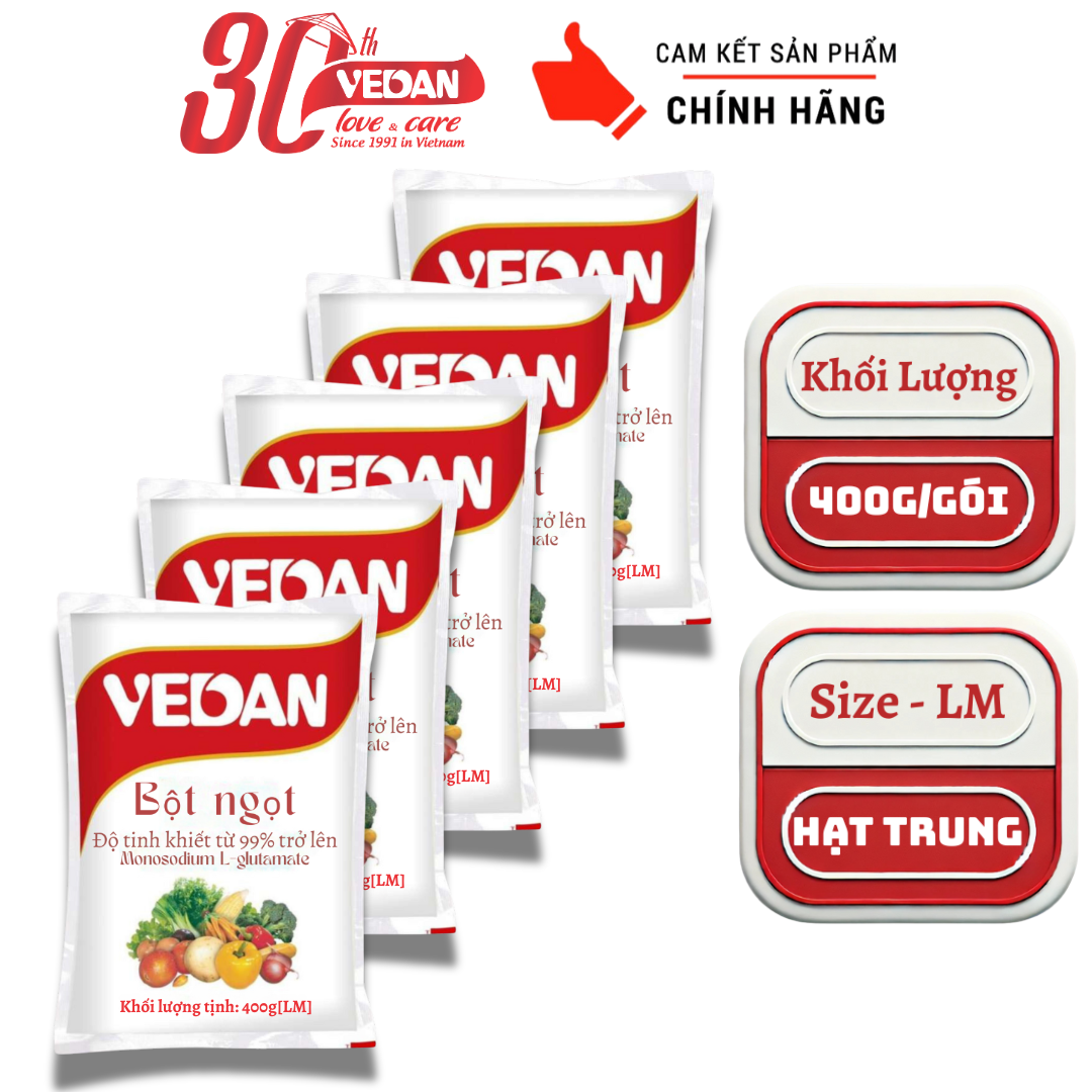 Combo 5 Gói Bột Ngọt VEDAN 400g - Size LM