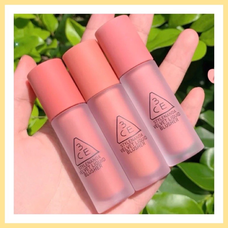 Màu má dạng kem 3ce Velvet Liquid Blusher cam kết hàng đúng mô tả chất lượng đảm bảo an toàn đến sức khỏe người sử dụng