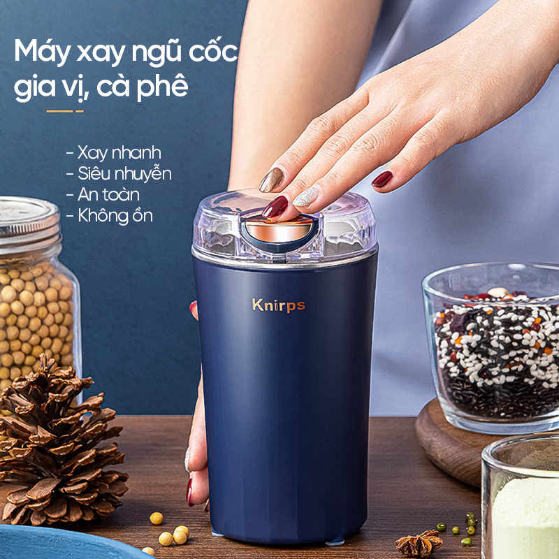 Máy xay điện nghiền bột nhỏ gia đình, xay nhanh trong 20s, xay cà phê, xay ngũ cốc, xay bột, xay gia vị, xay tiêu