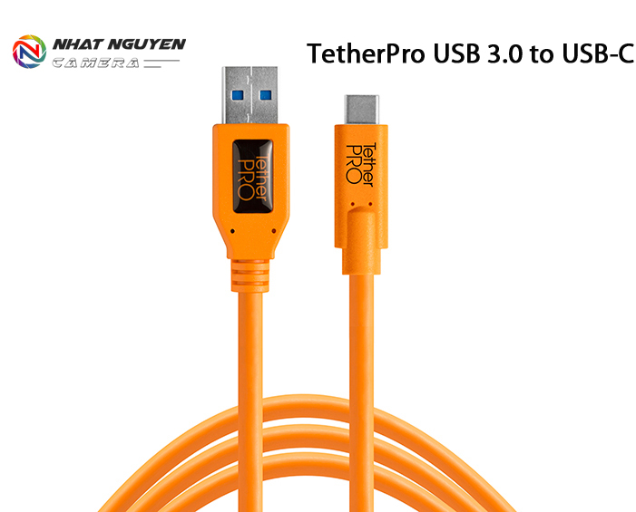 Dây tether tools - cáp tetherpro usb 3.0 to usb c - dài 4.6m - màu cam