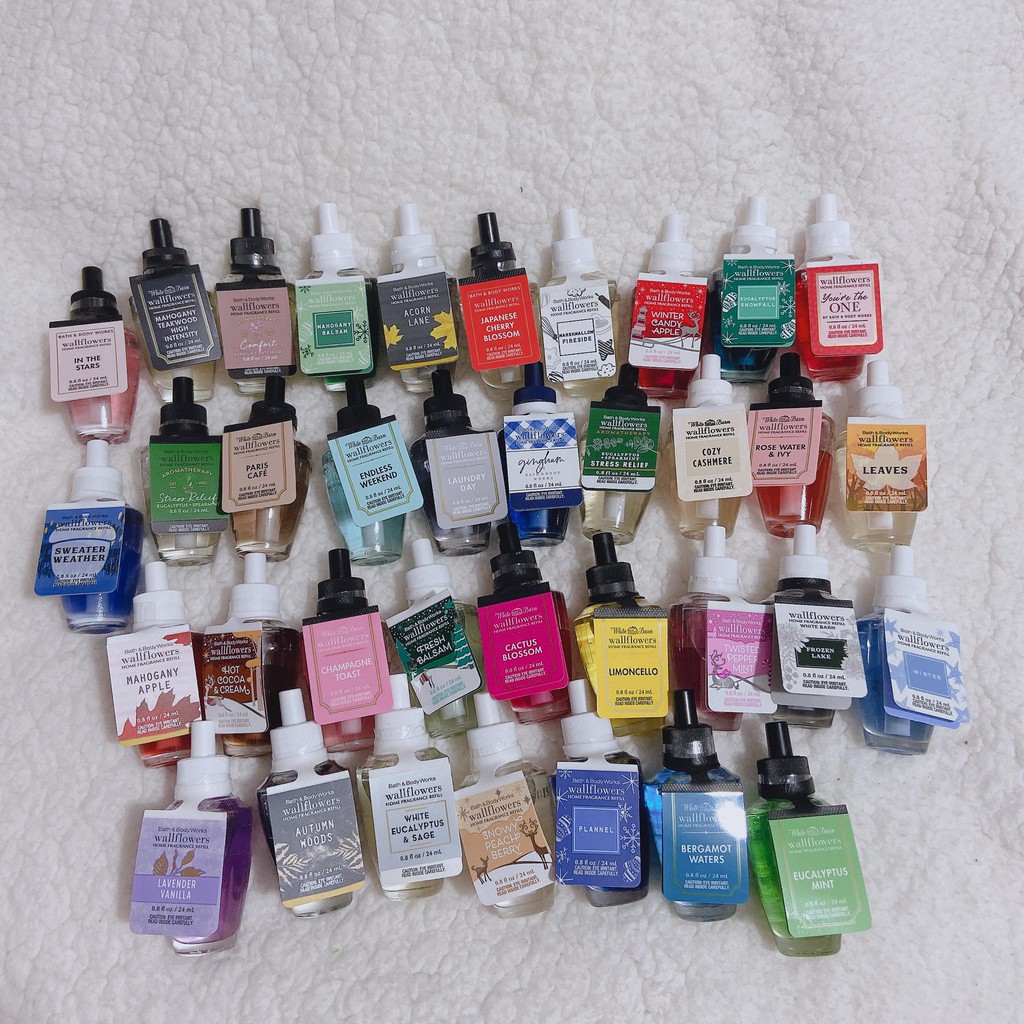 YBS Store Tinh dầu xông phòng Bath & Body Works Wallflower Home Fragrance Refills 24ml hơn 50 mùi lựa chọn