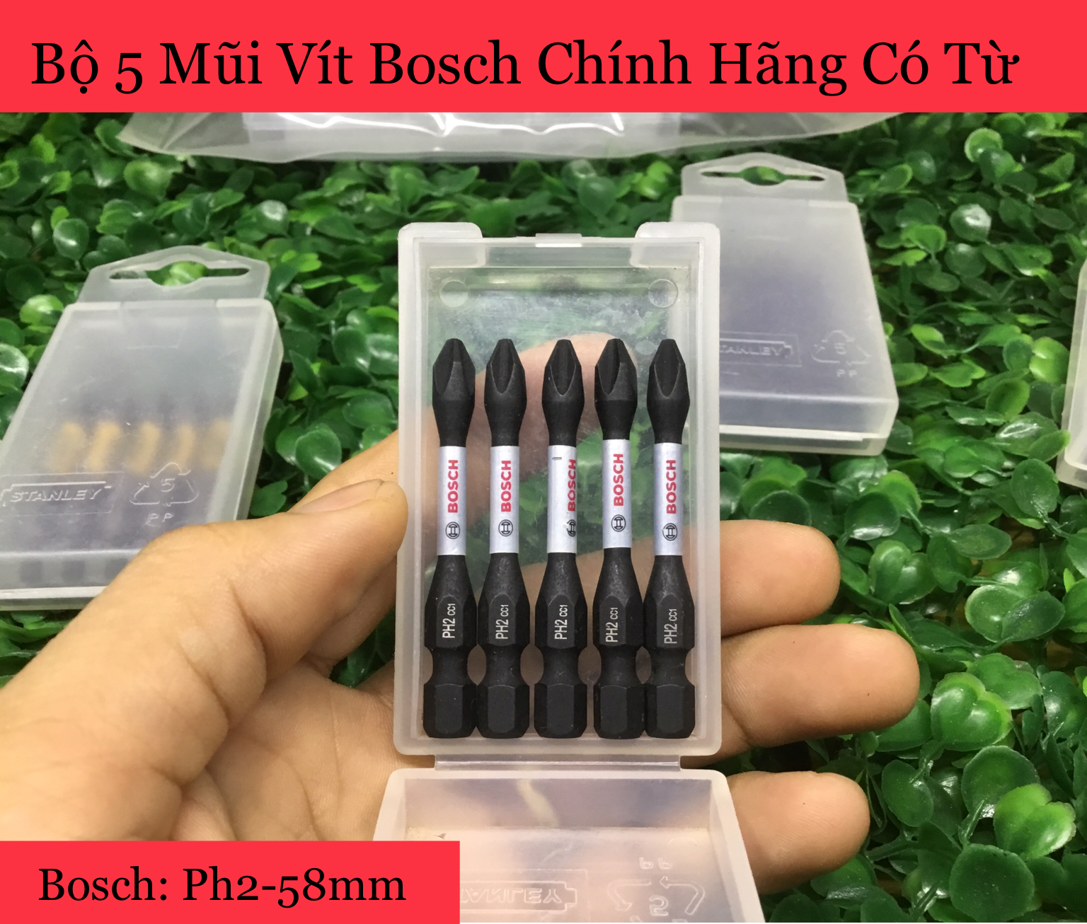 Bộ 5 Mũi Vít Chính Hãng Có Từ Ph2-58mm