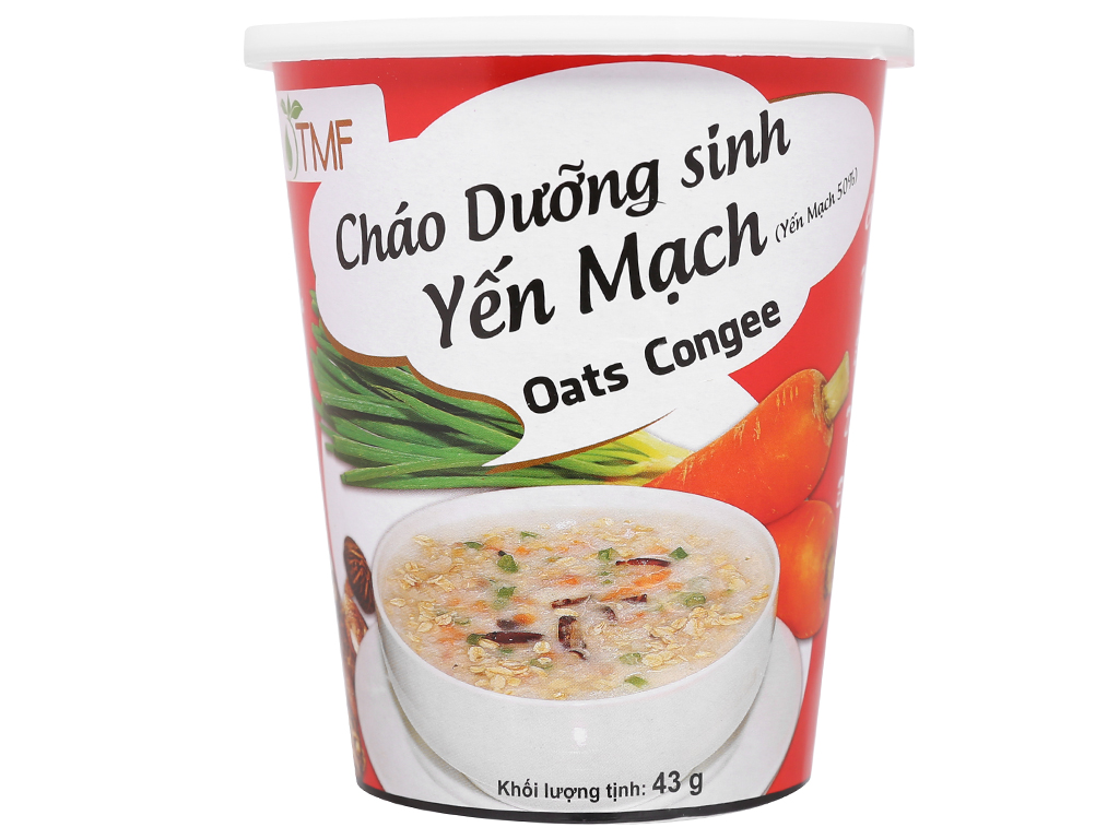 [HCM]Thùng 24 Ly Cháo Dưỡng Sinh Yến Mạch TÂM MINH 43g ( 24 ly x 43g)