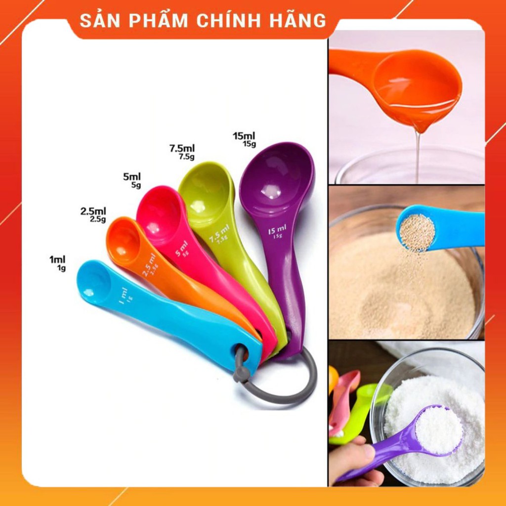 Bộ 05 thìa đong bằng nhựa
