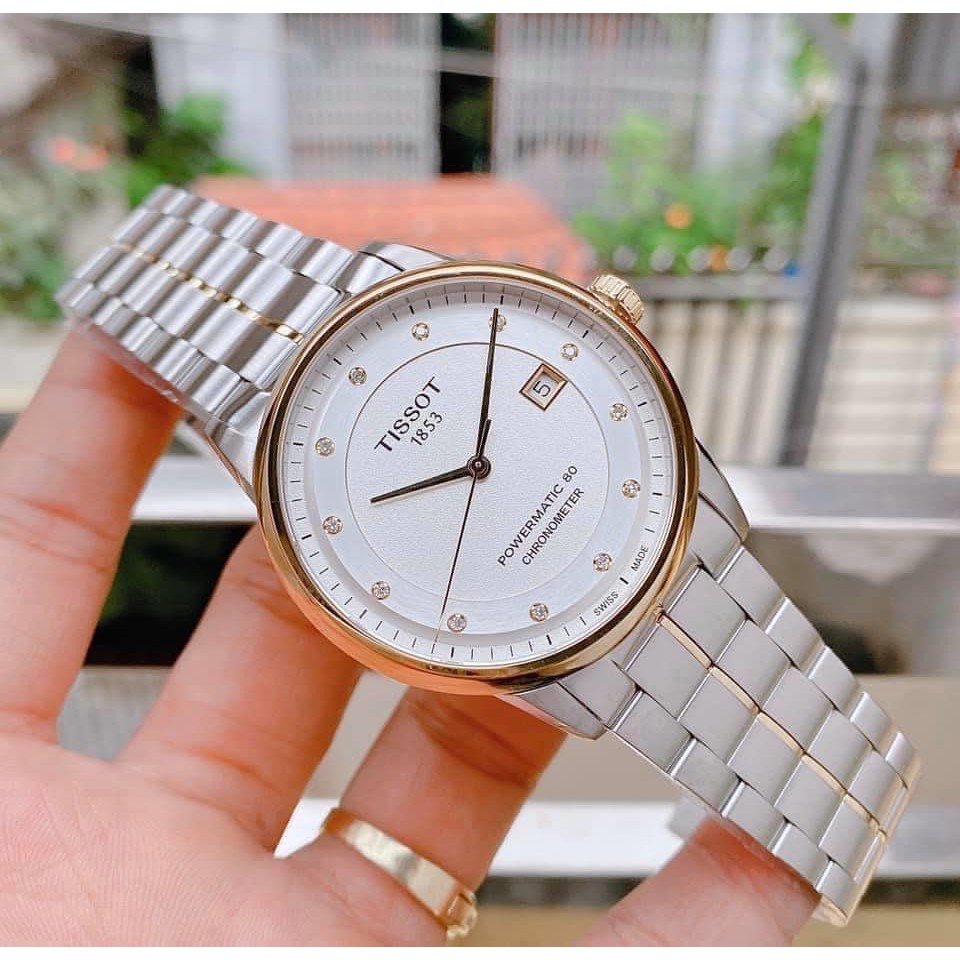 Đồng hồ cơ nam tissot luxury diamond demigold t086.408.22.036.00 - dây thép - bh 12th
