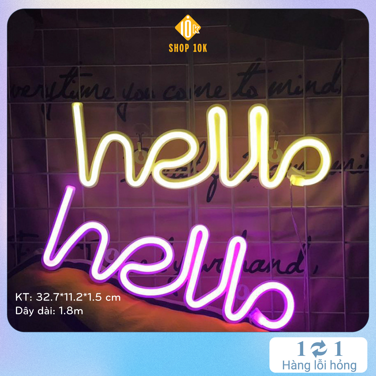 Đèn led Neon light trang trí chữ Hello - SP005317