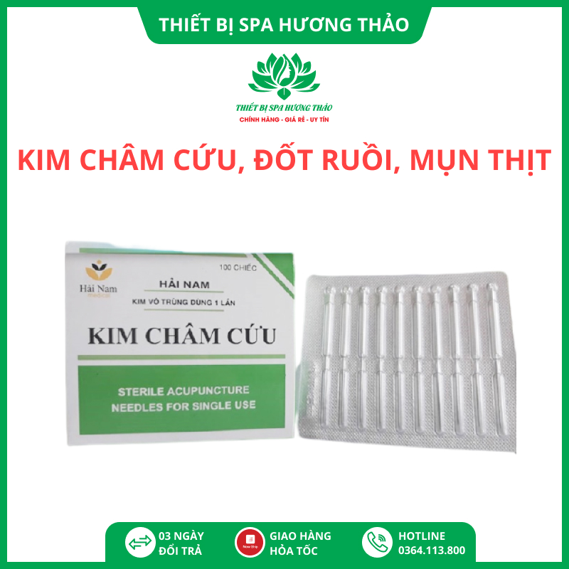 Kim đốt nốt ruồi, đốt ổ hôi nách 1 vỉ 10 kim