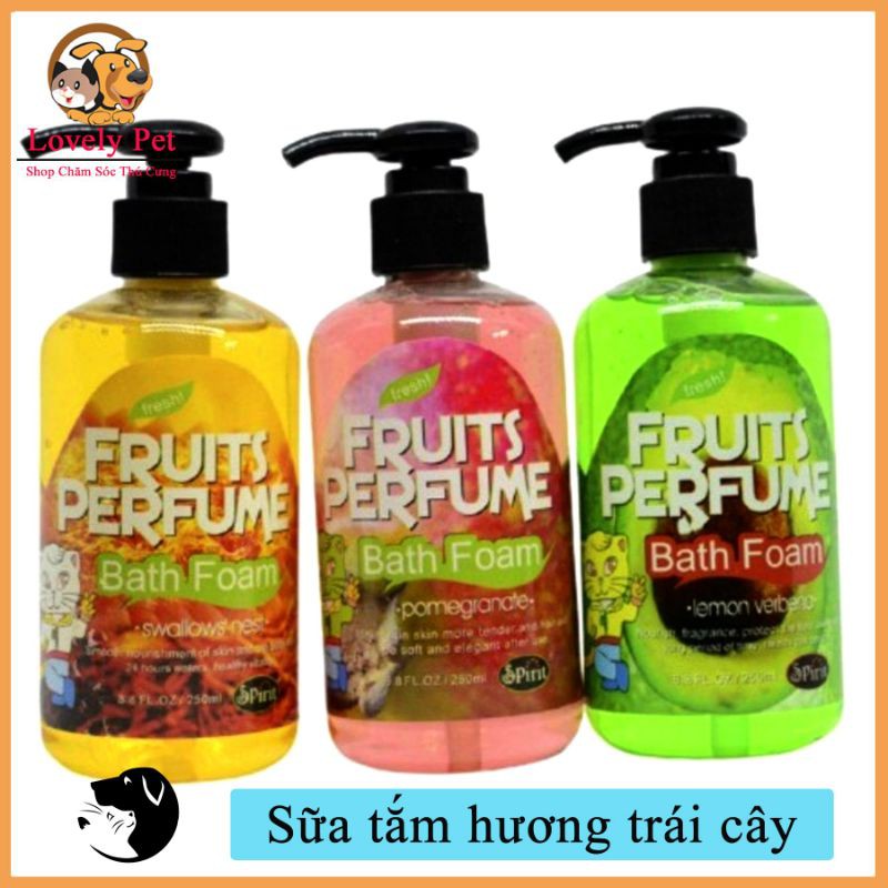 Sữa tắm nước hoa trái cây fruits perfume cho mèo 250ml