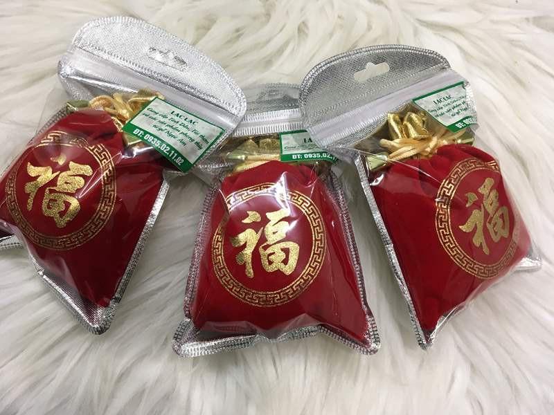 Túi thơm chữ Phúc gỗ Ngọc Am đa năng may mắn và trừ tà Lạc Lạc