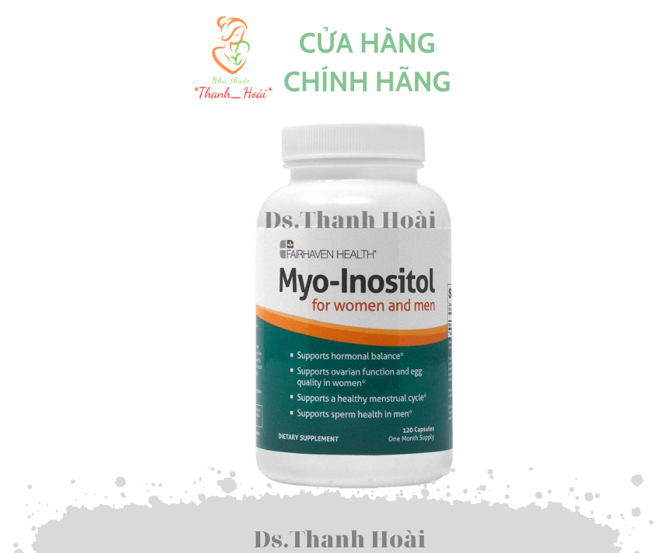 Viên uống Myo Inositol for women and men chai 120 viên từ Mỹ