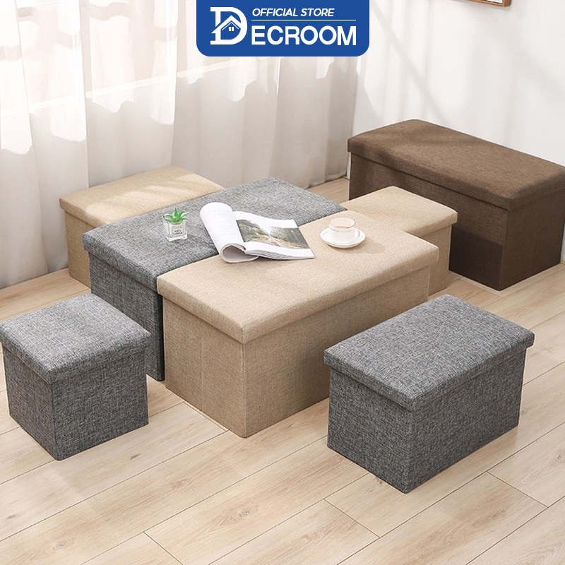 Decroom ghế hộp đựng đồ đa năng tích lớn 110l hộp đựng đồ đa năng ghế đựng đồ ghế sofa gấp gọn đa năng