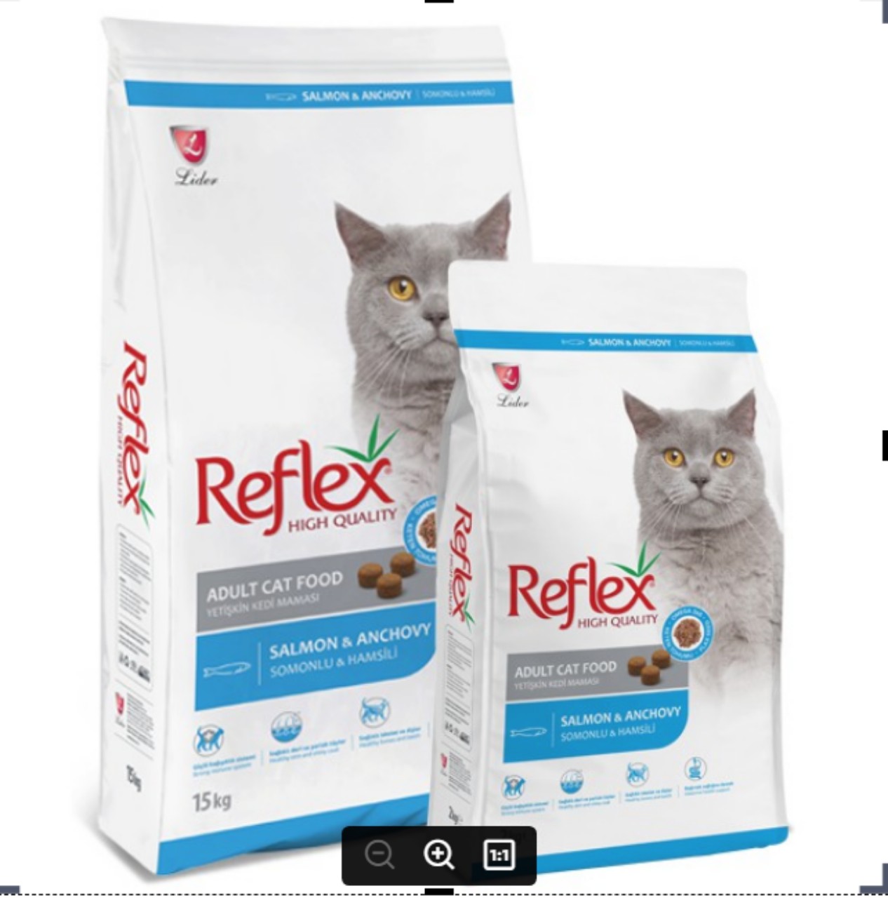 Reflex Adult Salmon & Anchovy 15kg - Thức ăn mèo trưởng thành vị cá hồi & cá cơm